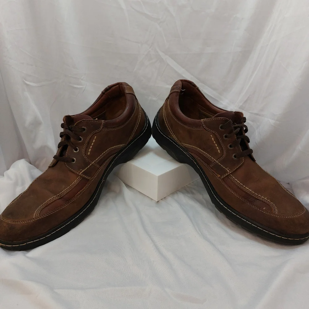 JOHNSTON & MURPHY Men's 25-2032‎ XC4 WP Brown Leather Shoes Sz 13M VTG